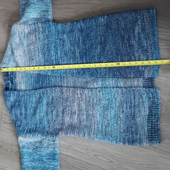 Black Tape long sleeve cardigan small blue brown - Picture 9 of 9